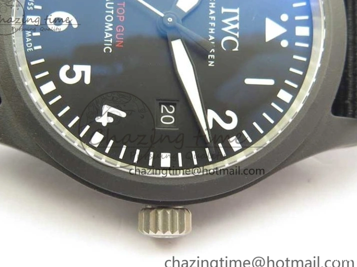 MIROTIME 0223 Pilot IW326901 Real Ceramic MK 1:1 Best Edition Black Dial On Nylon Strap MIYOTA FastDry 7126